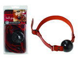 Spartacus Red Rubber Ball Gag with D Ring Closure Large - - Bondage Gags and Bits